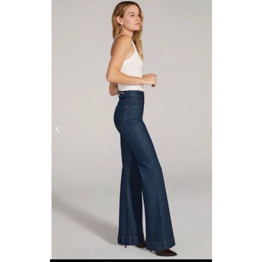 Favorite Daughter The Valentina Super High Rise Flare Pepper Wash Jeans Waist 36 - Picture 11 of 12